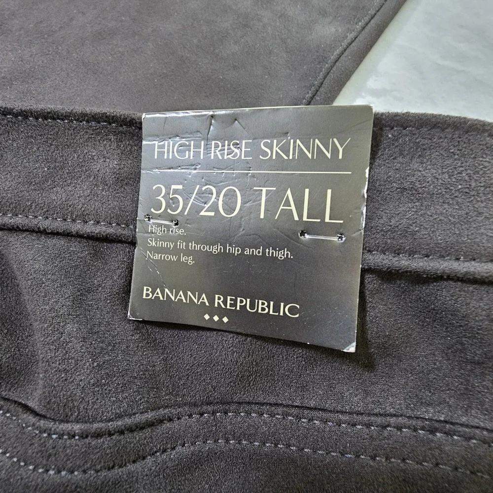 Banana Republic Women's High-Rise‎ Skinny Pants Black Knit Tall 35/20
